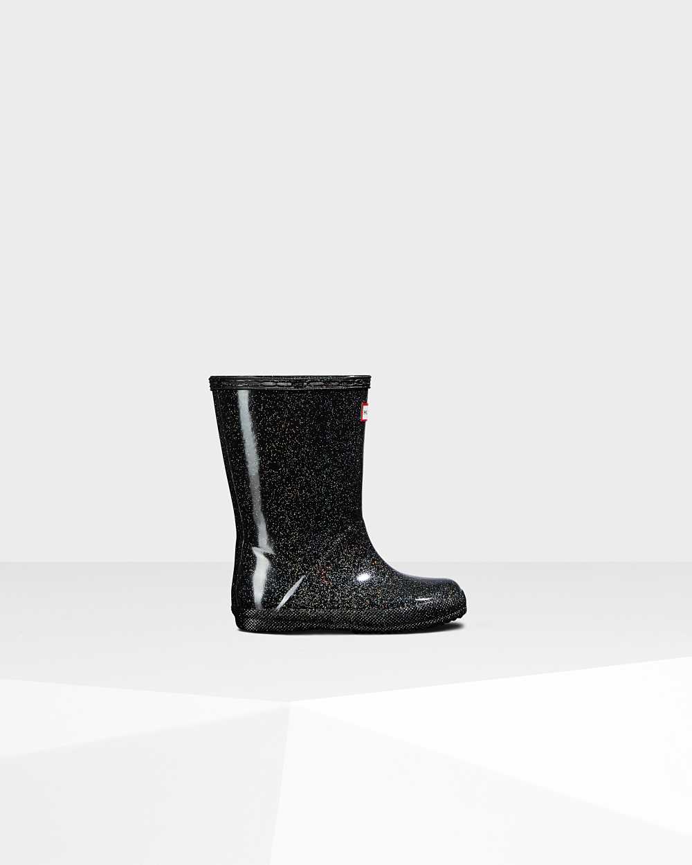 Kids Hunter Original First Classic Starcloud Rain Boots Black | EYNAIB-859